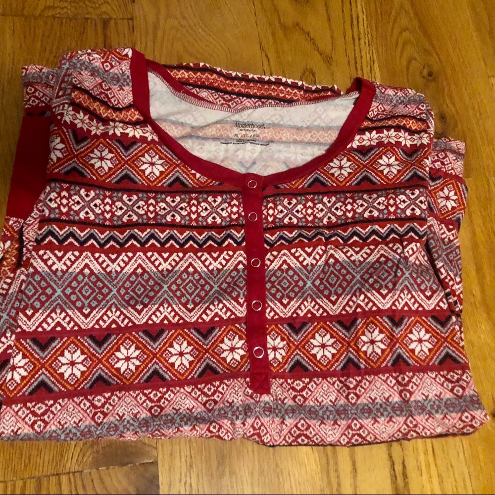 Maternity and Nursing Holiday Pajamas